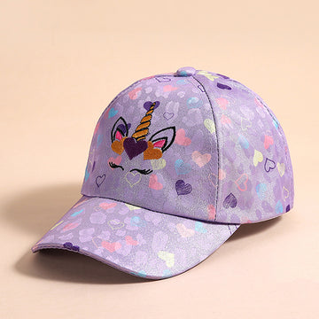 Casquette Licorne Cœurs Multicolores