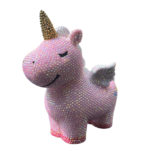 Plush unicorn piggy shop bank