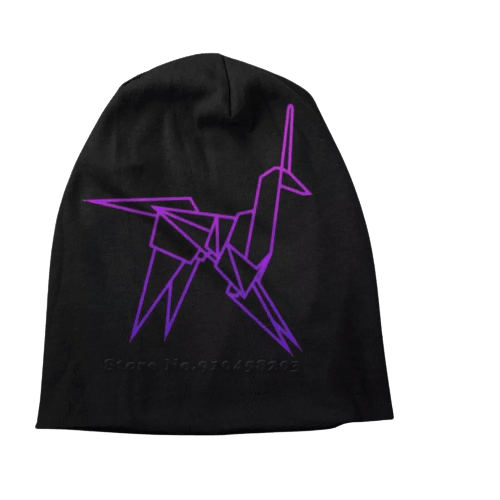 Bonnet Licorne Version Origami Noir - Une Licorne