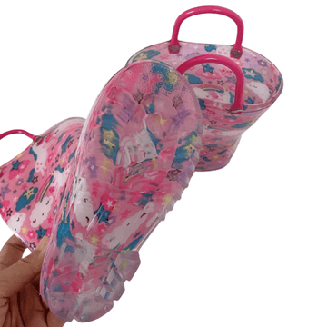Bottes de pluies fuchsia licorne