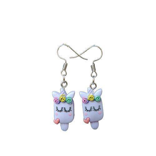 Boucles d'Oreilles Licorne<br> Glace - Une Licorne
