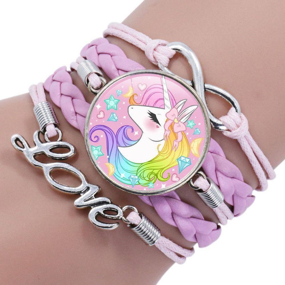 Girl's Braided Unicorn Bracelet