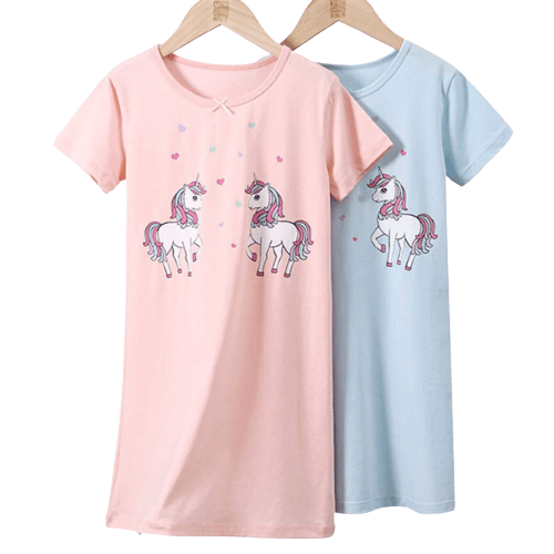 Chemise de nuit classique licorne fille Une Licorne