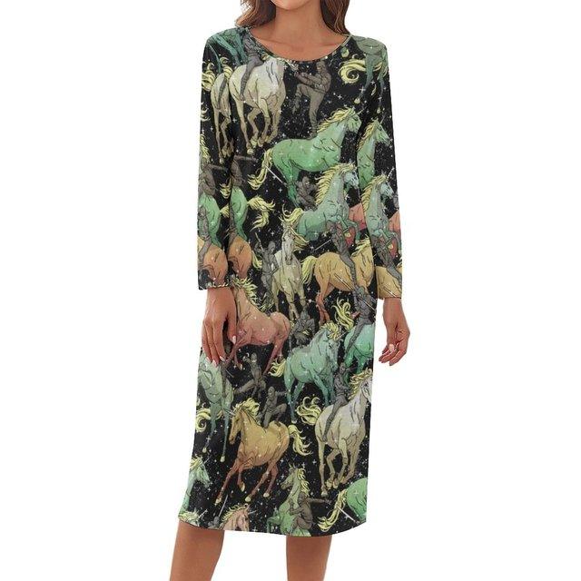 Chemise de nuit licorne femme vert