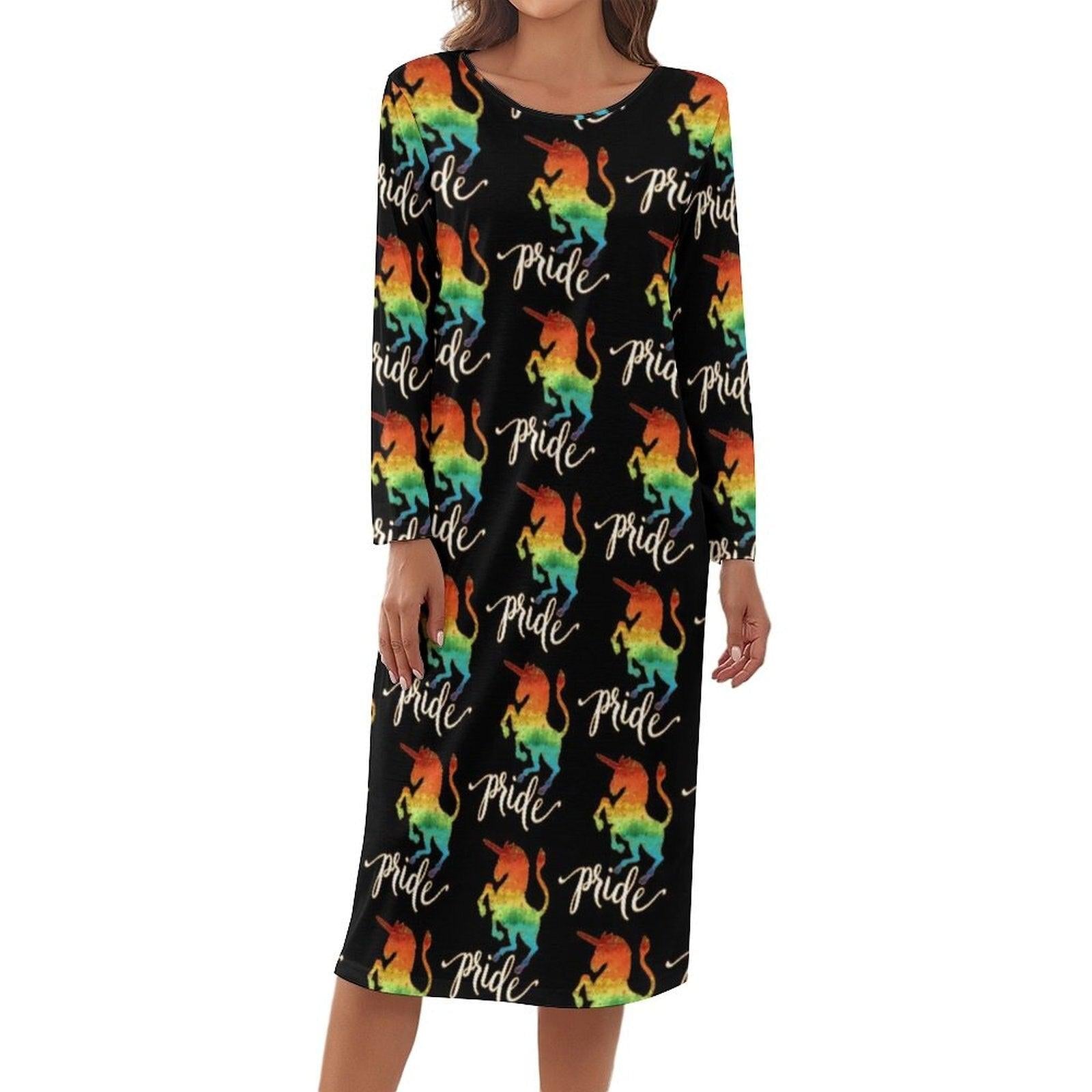 Chemise de nuit licorne manches longues femme - Licorne