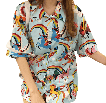Chemise licorne large femme