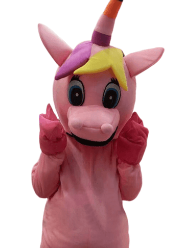 Mascotte licorne femme jour de fête
