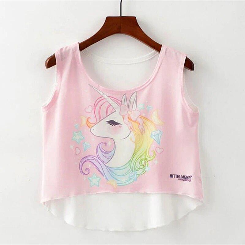 Débardeur Crop Top Licorne - Licorne