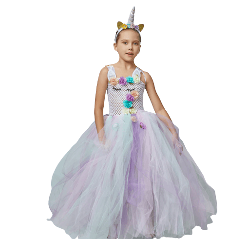 Déguisement robe de princesse licorne pour fille