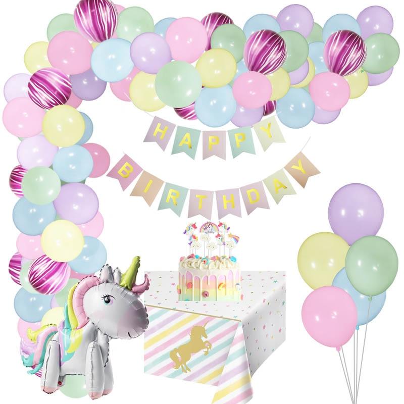 Ghirlanda di palloncini unicorno e arcobaleno | Un unicorno
