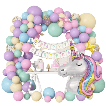 Guirlande happy birthday licorne