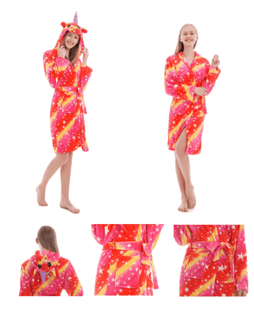 Peignoir avec Capuche Licorne - Une Licorne