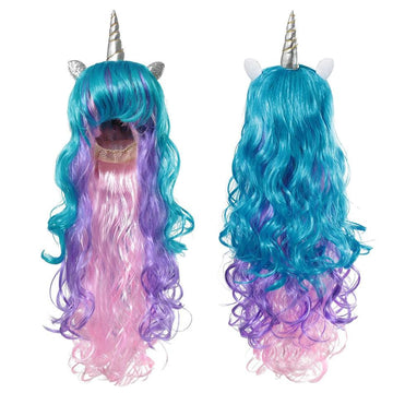 Perruque american girl licorne cheveux bouclés