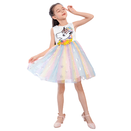 Sequin unicorn princess dress A unicorn