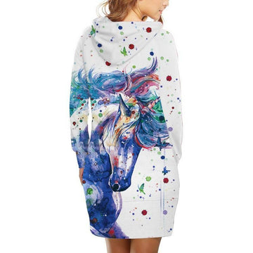 Sweat Robe à Capuche Licorne - Une Licorne
