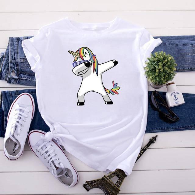 T-shirt Licorne Dab Femme - Une Licorne