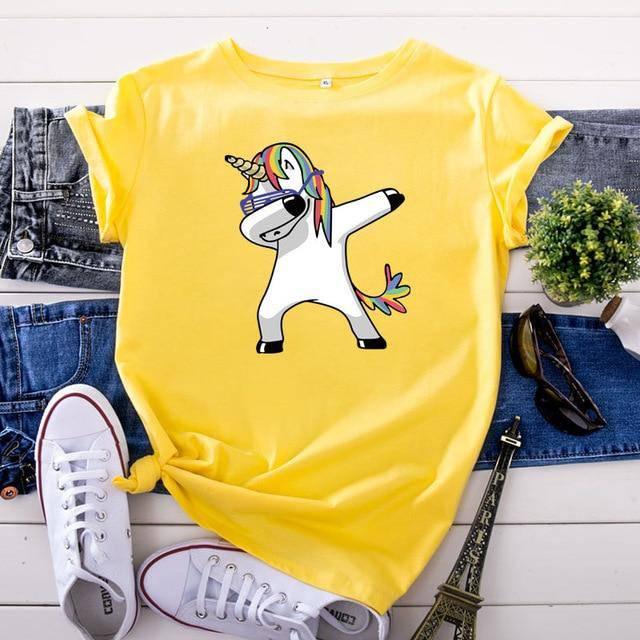 T-shirt Licorne Dab Femme - Une Licorne