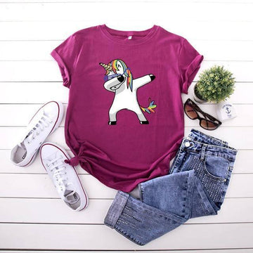 T-shirt Licorne Dab Femme - Une Licorne