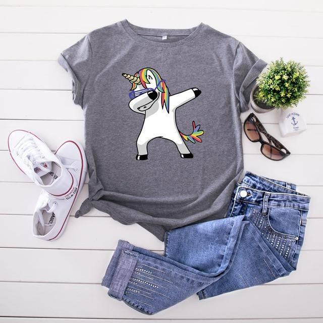 T-shirt Licorne Dab Femme - Une Licorne