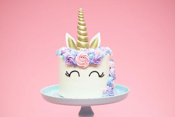 receta para un bonito pastel de unicornio