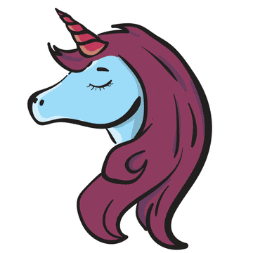unicorn head drawing tutorial with coloring