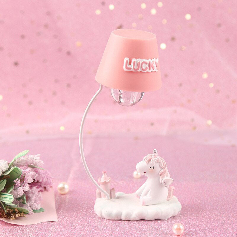 Pink unicorn lamp