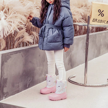 Girl's unicorn snow boots