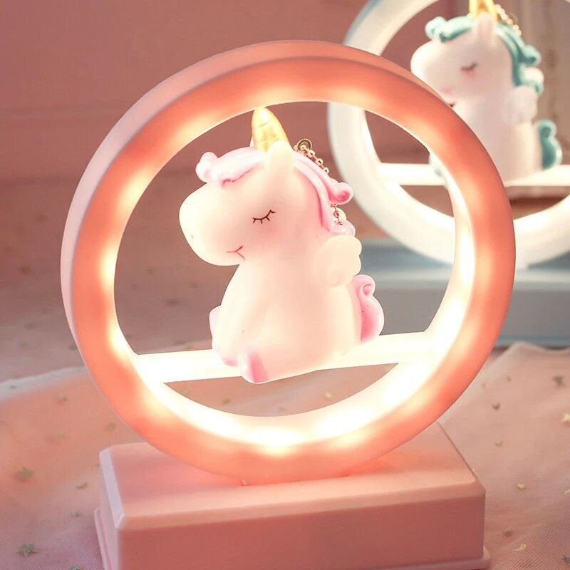 lámpara LED unicornio