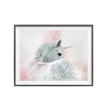 Pink fantasy unicorn painting