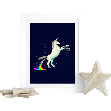 Rainbow poo unicorn poster