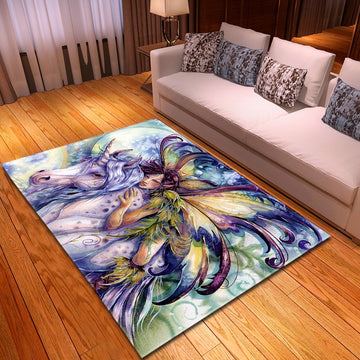 Unicorn decorative living room rug