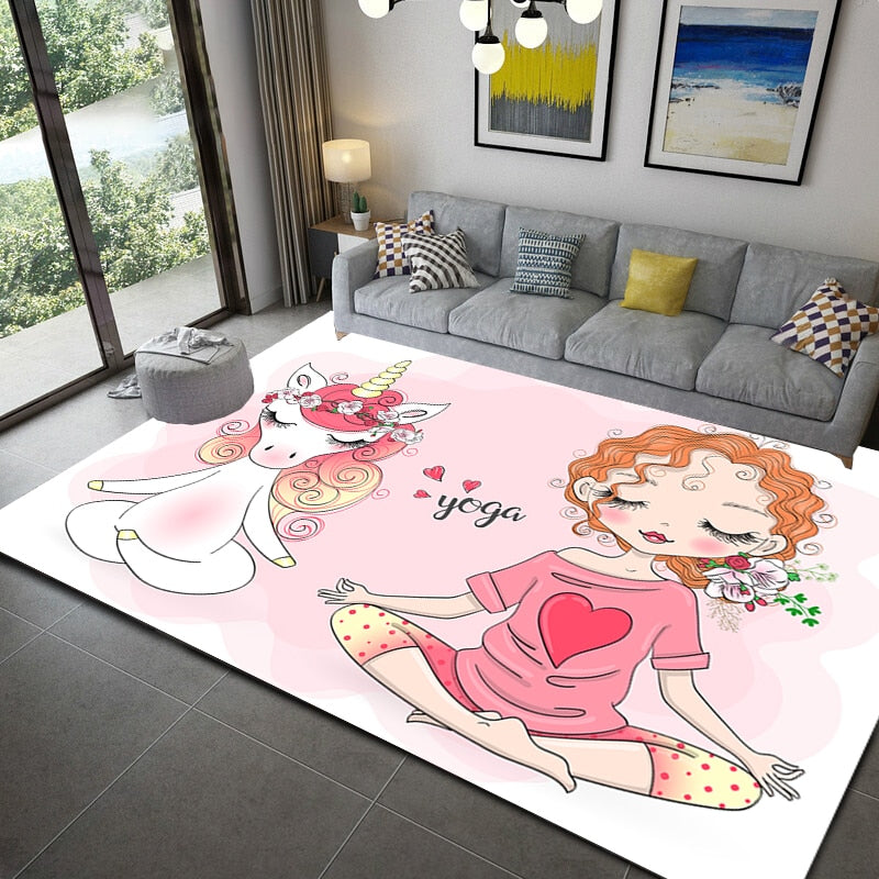 Unicorn bedroom rug