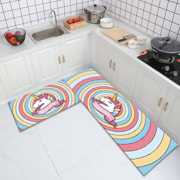 alfombra de cocina de unicornio