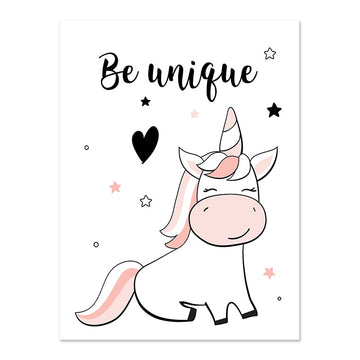 Unique unicorn print poster