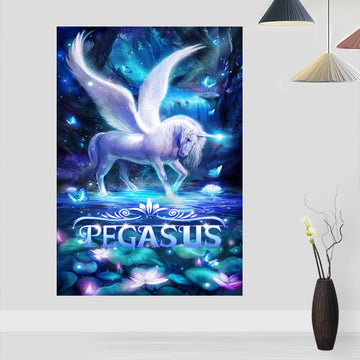 Pegasus unicorn modern art poster