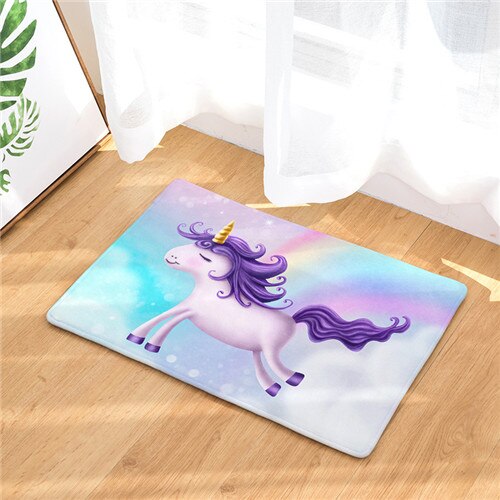 alfombra de baño de unicornio