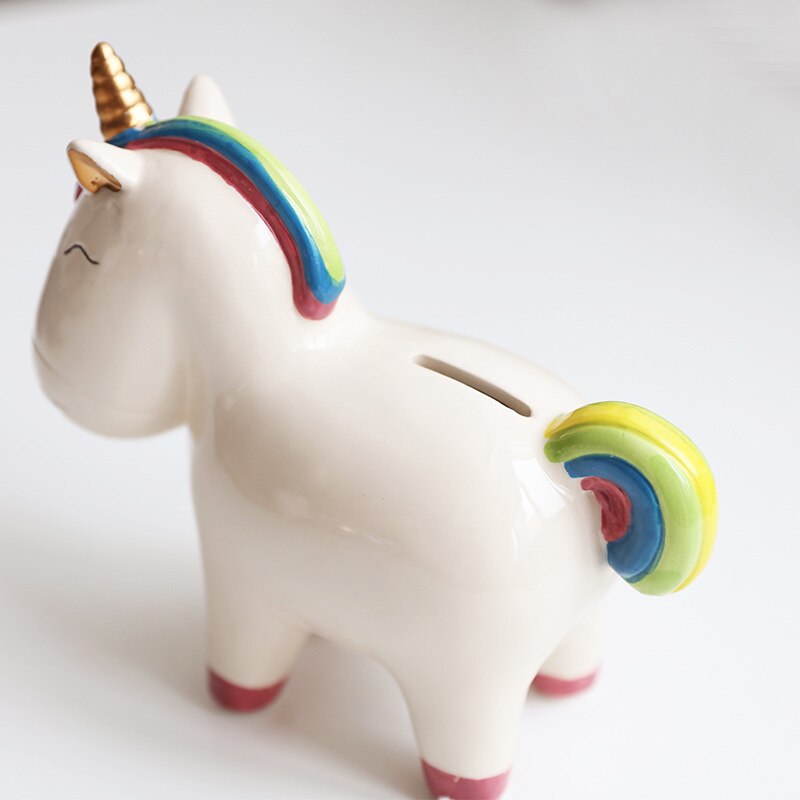 Hucha unicornio de porcelana