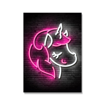 Bright unicorn poster