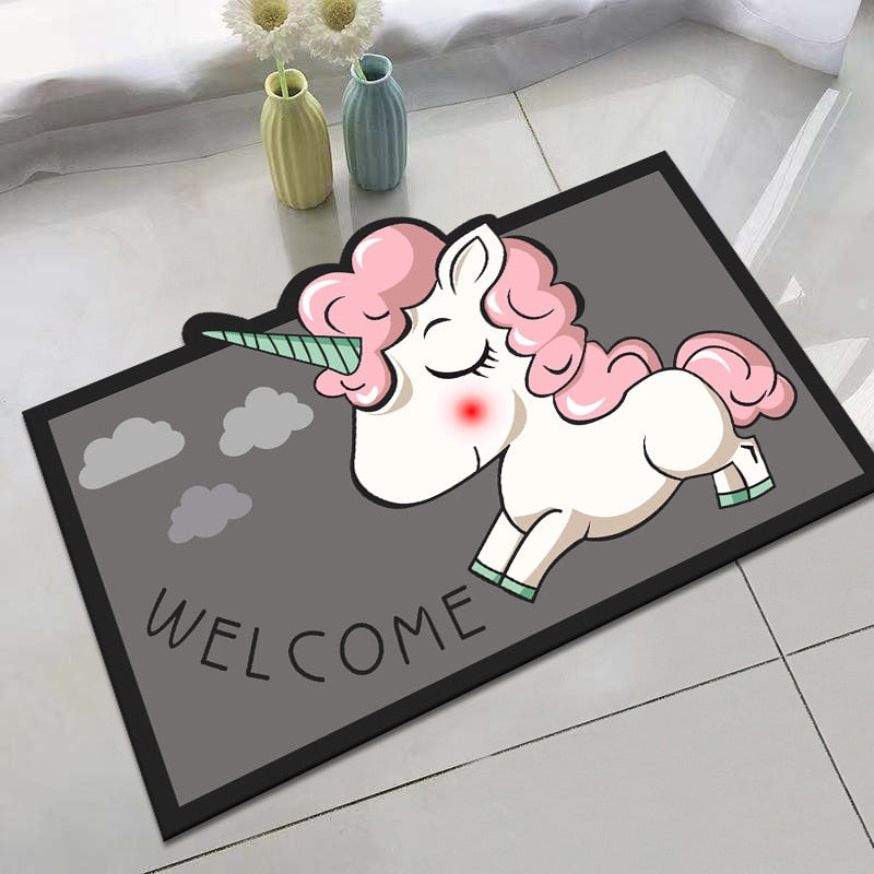 Felpudo de bienvenida de unicornio