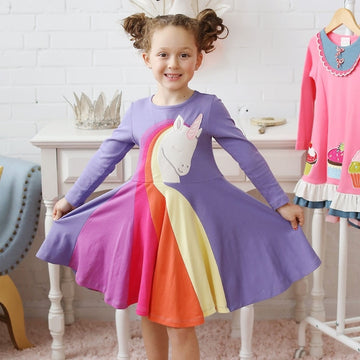 Spinning Unicorn Dress Multicolored