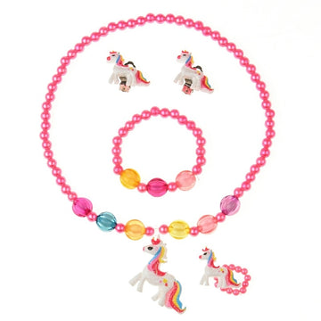 Conjunto de joyas de unicornio para niños