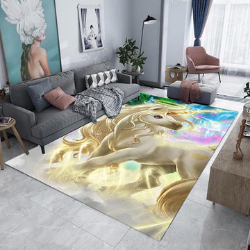 Large unicorn living room rug