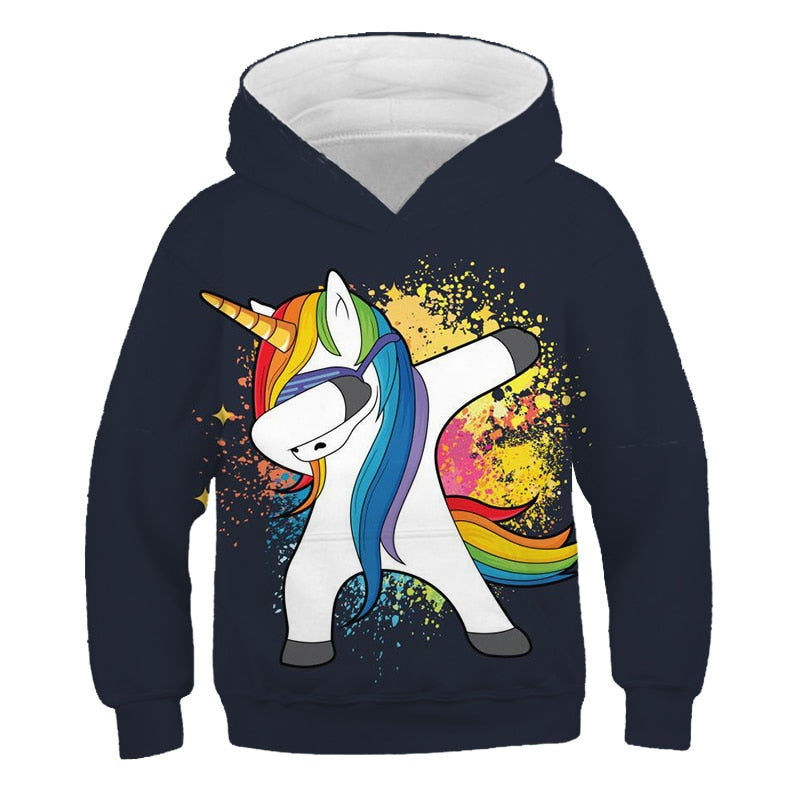 Blue unicorn sweatshirt that dabs