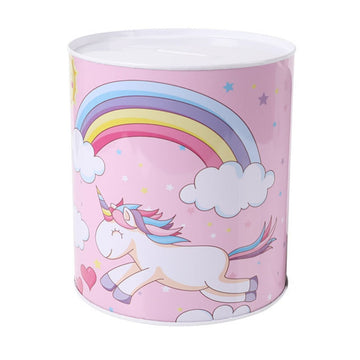 Rainbow unicorn piggy bank