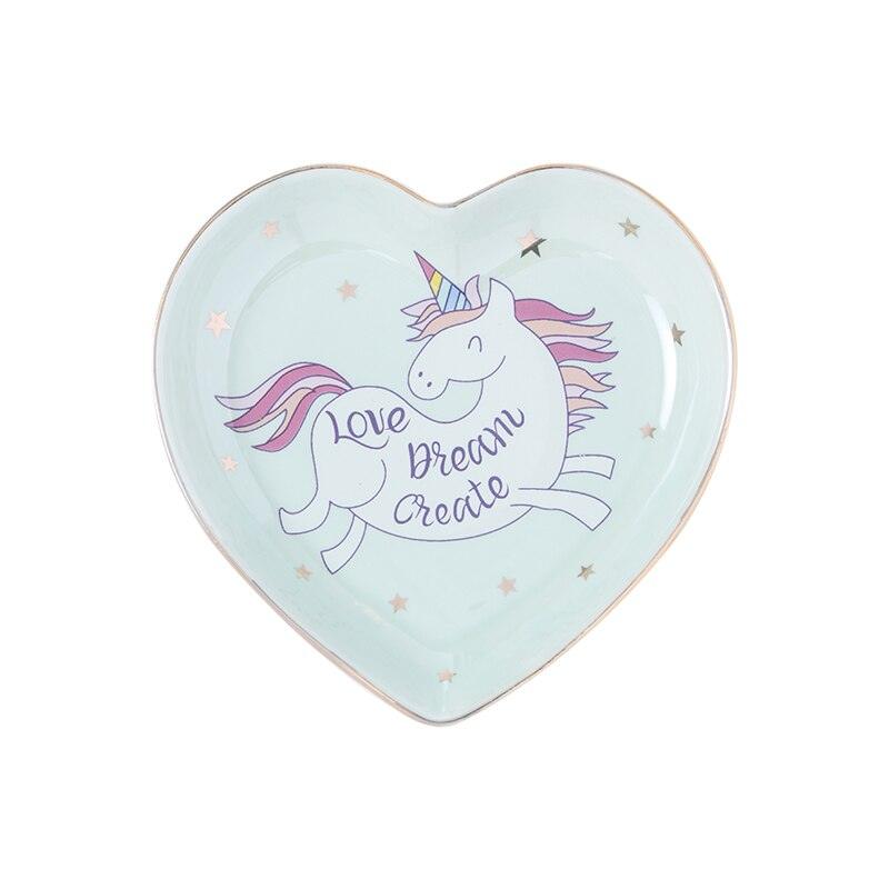 Heart unicorn plate - Unicorn