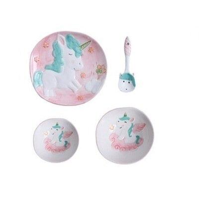 Porcelain unicorn plate