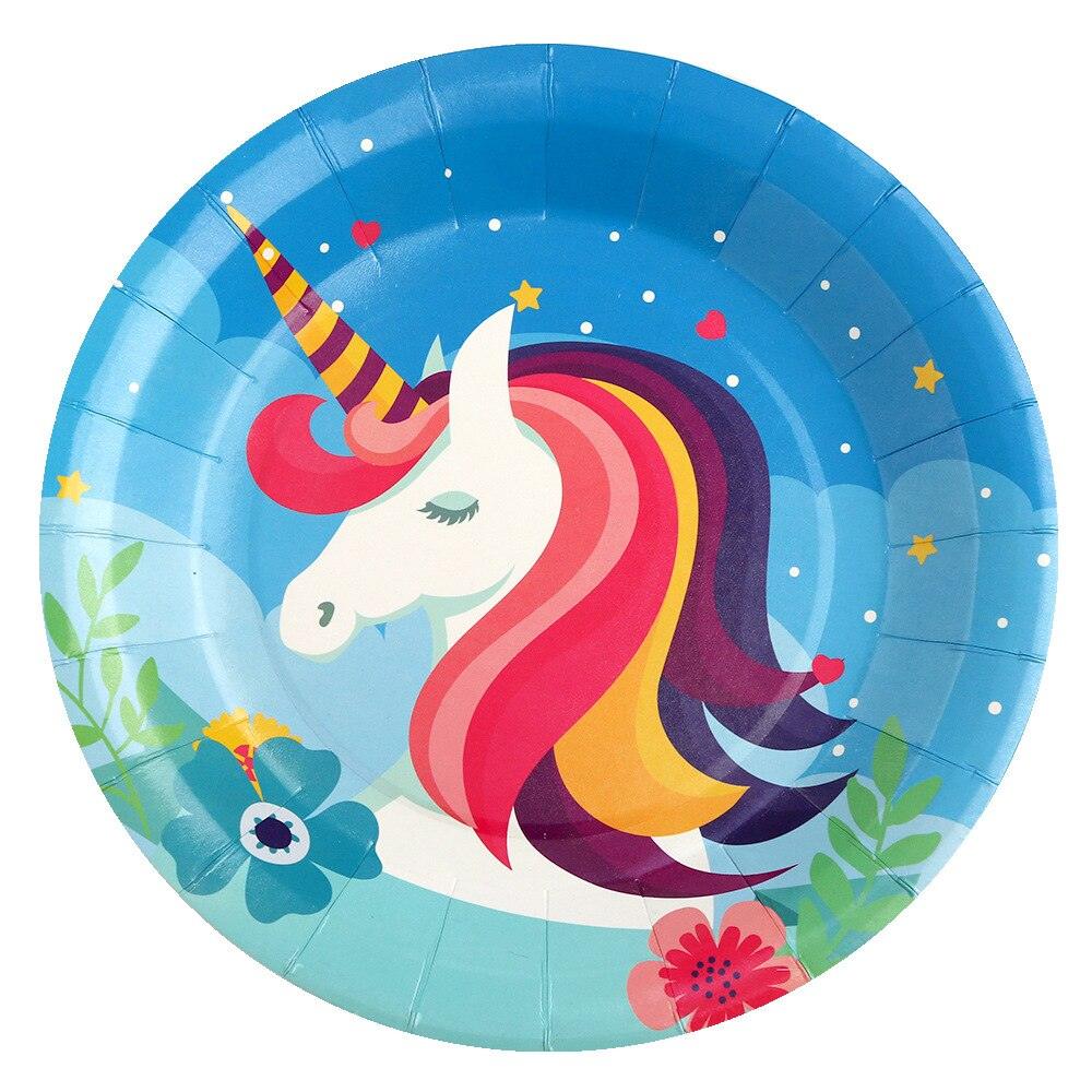 Kawaii unicorn plate