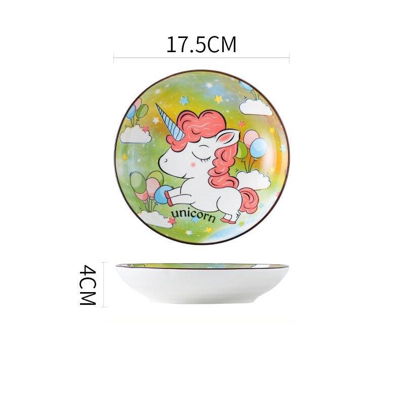 Japanese style unicorn plate - Unicorn