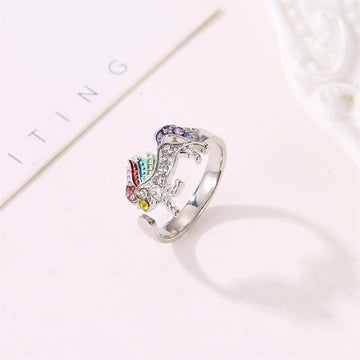 Unicorn Ring with Stones - Unicorn