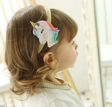 Golden girl unicorn headband